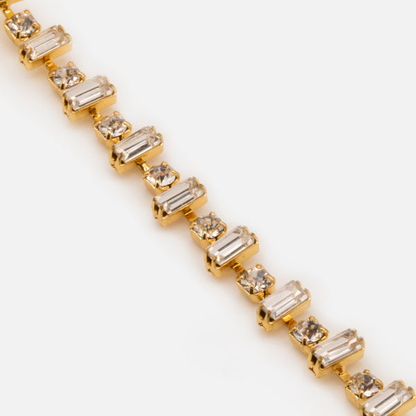 Load image into Gallery viewer, Set of three gold bracelets with stones
