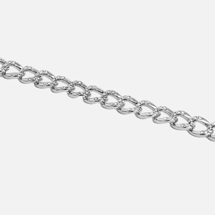 Bracelet argenté avec petits zircons