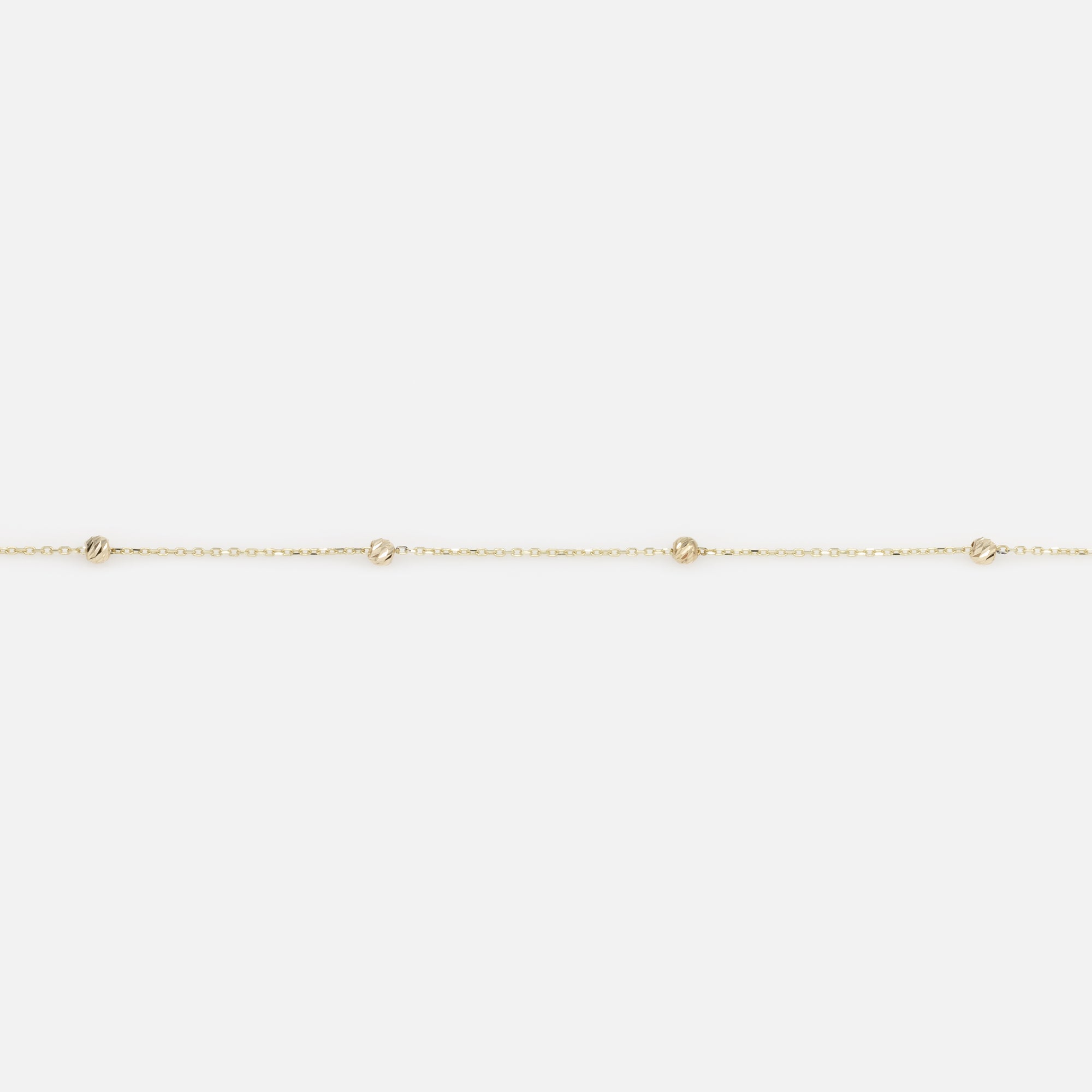 18-inch chain with small textured beads in 10-karat gold