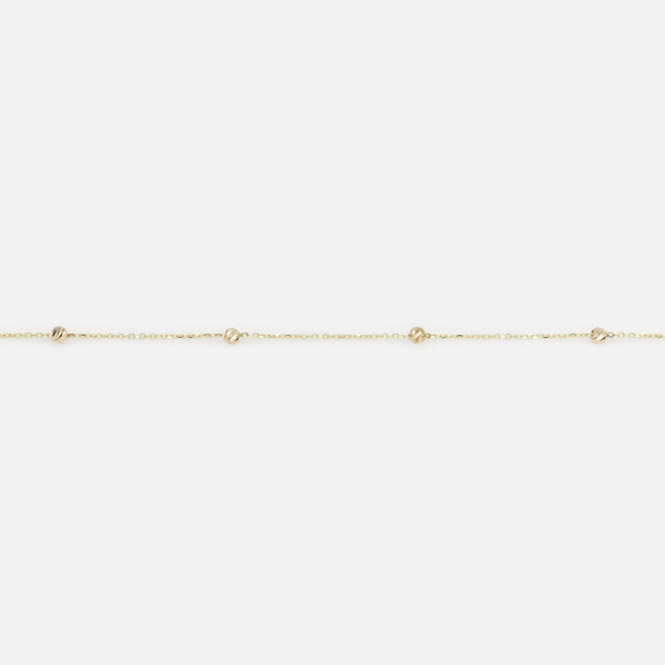 Load image into Gallery viewer, 18-inch chain with small textured beads in 10-karat gold
