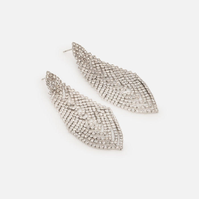 Boucles d'oreilles pendantes argentées