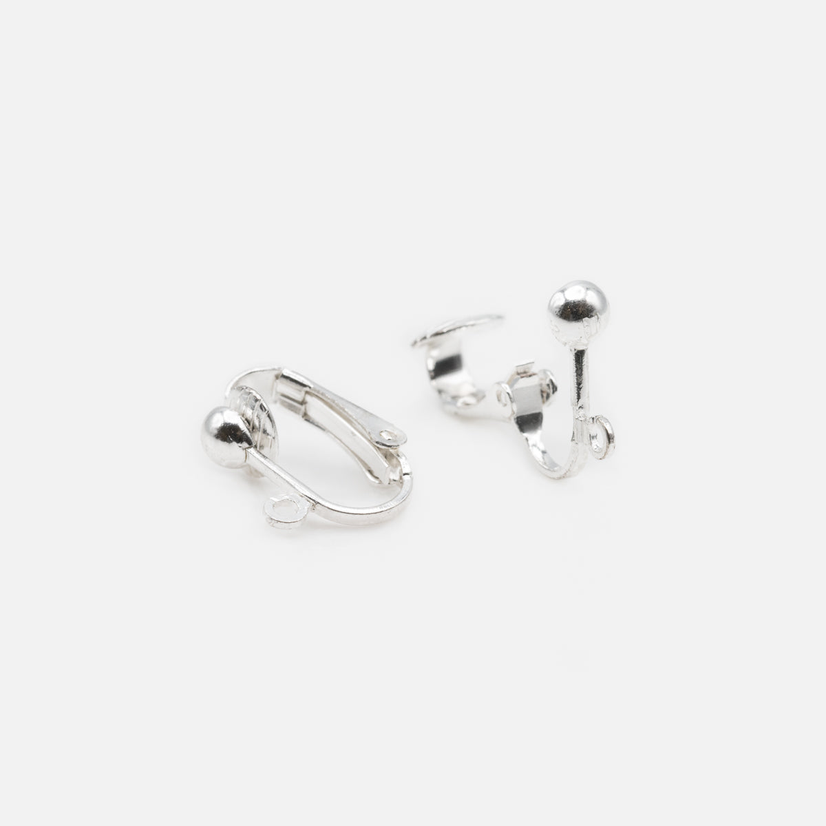 Silvered clip for earrings