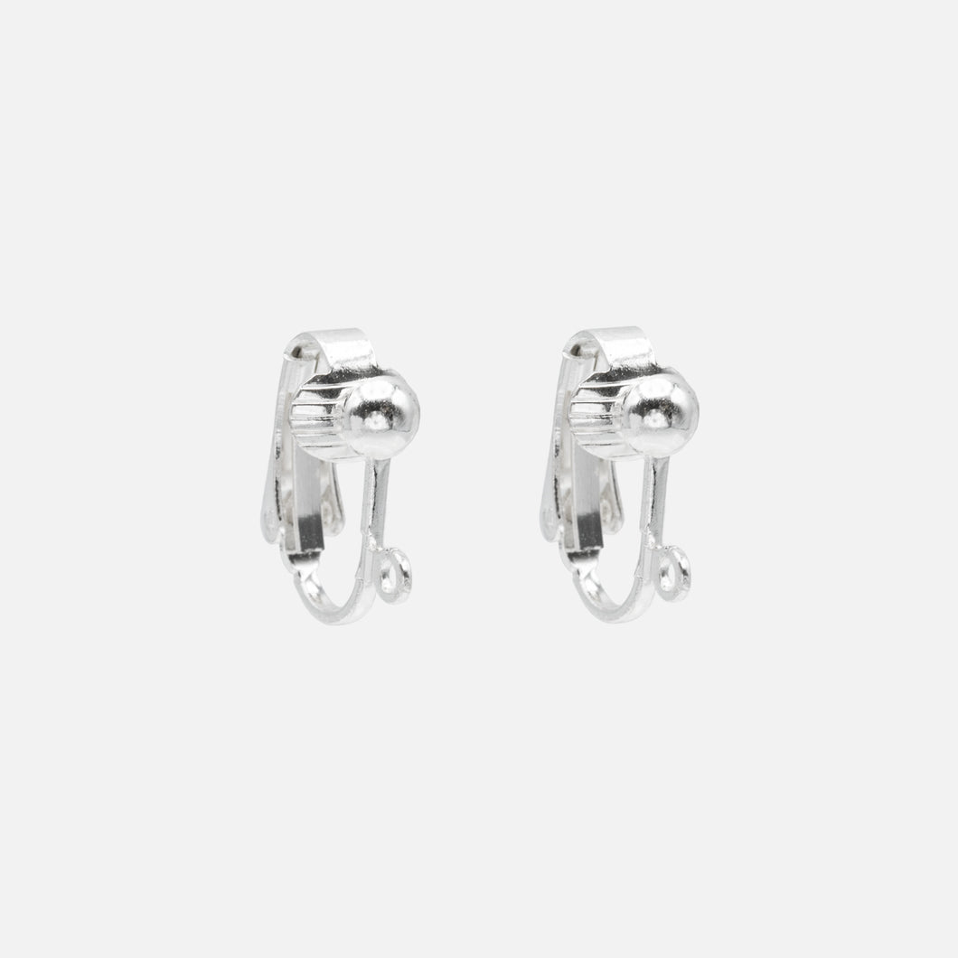 Silvered clip for earrings