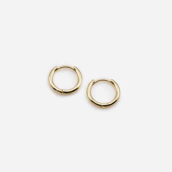 Charger l&#39;image dans la galerie, Ensemble trois boucles d&#39;oreilles anneaux dorés et acrylique vert
