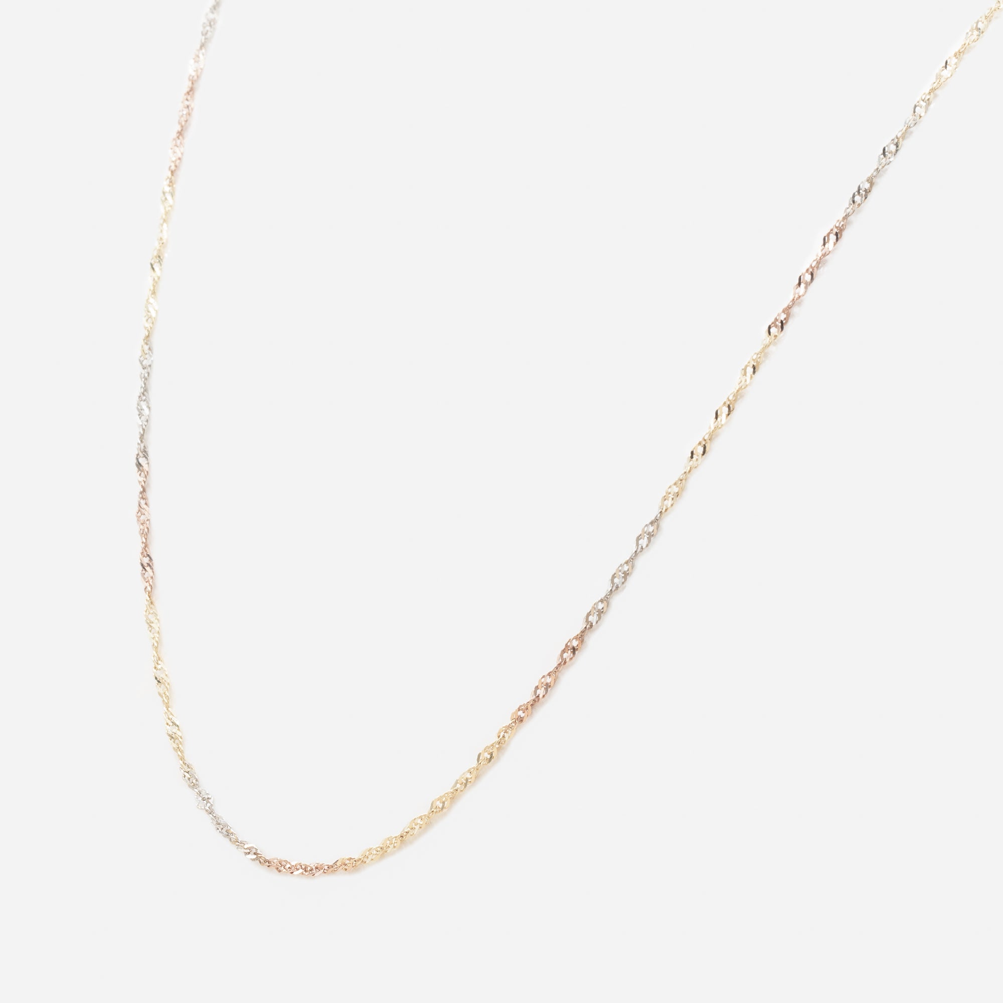 3-tone 10k gold chain