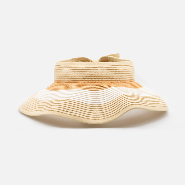 Load image into Gallery viewer, 3-tone foldable straw hat with buckle and open top
