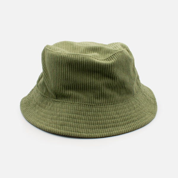 Load image into Gallery viewer, Green ribbed bucket hat
