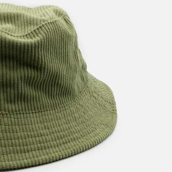 Load image into Gallery viewer, Green ribbed bucket hat
