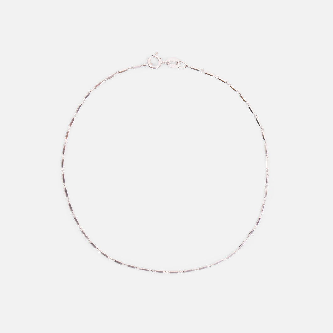 9.5 inch sterling silver thin anklet chain