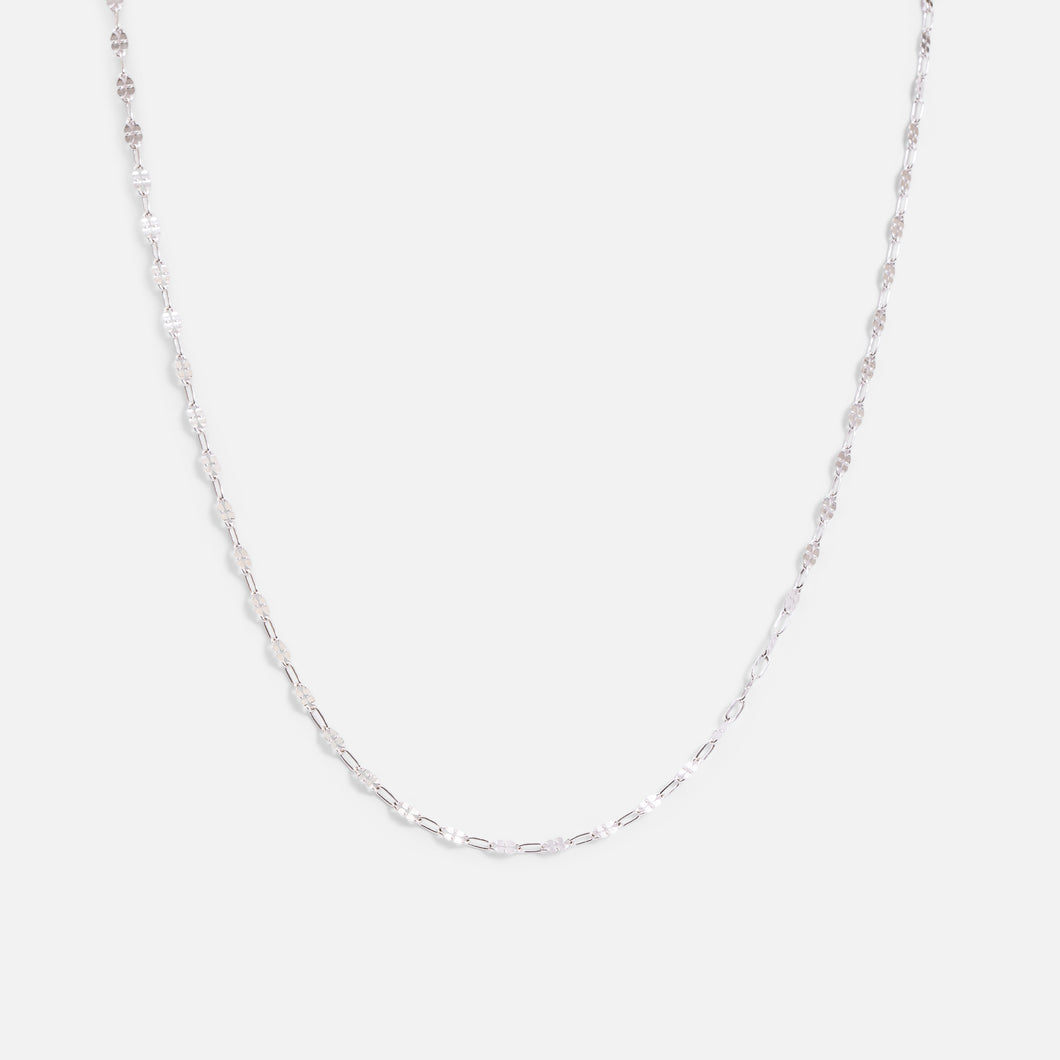 20 inch sterling silver rectangle link chain