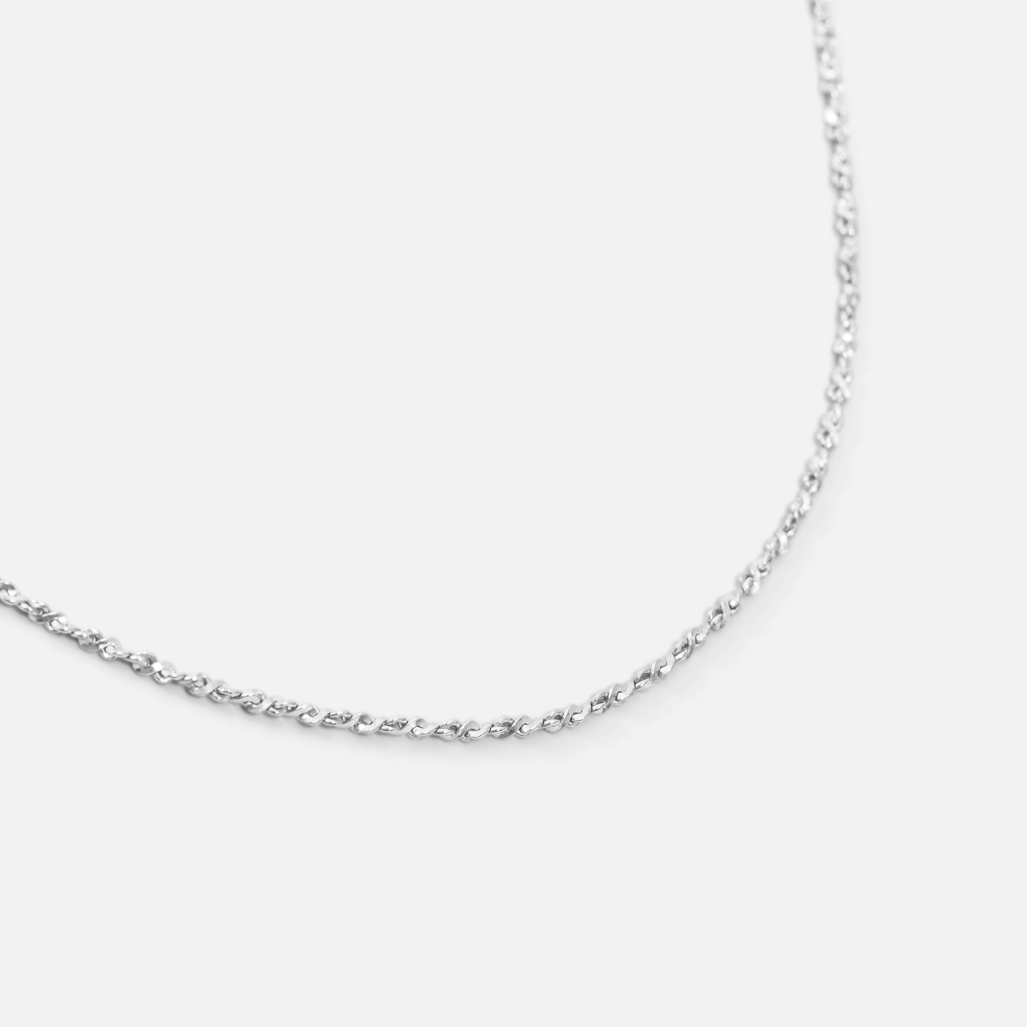 20 inch sterling silver rectangle link chain