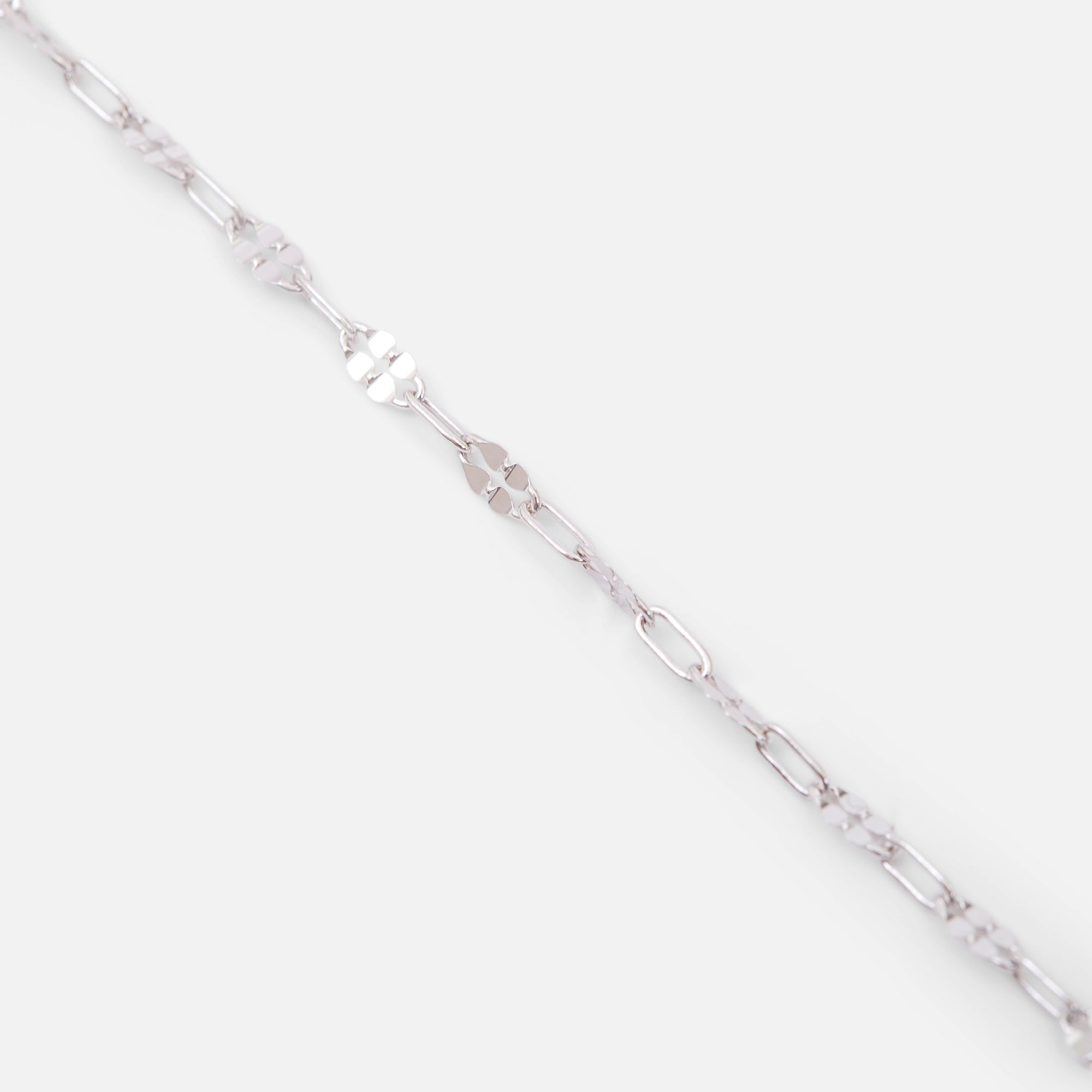 Sterling silver rectangle anklet chain