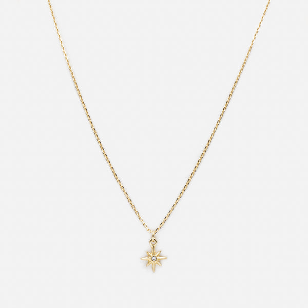 Load image into Gallery viewer, Set of two gold star and cubic zirconia necklaces
