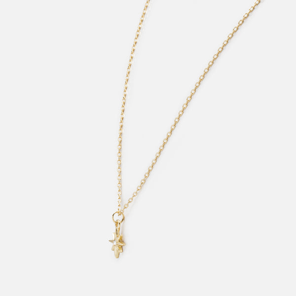 Load image into Gallery viewer, Set of two gold star and cubic zirconia necklaces
