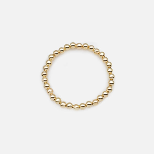 Charger l&#39;image dans la galerie, Trio de bracelets élastiques avec billes noires et dorées
