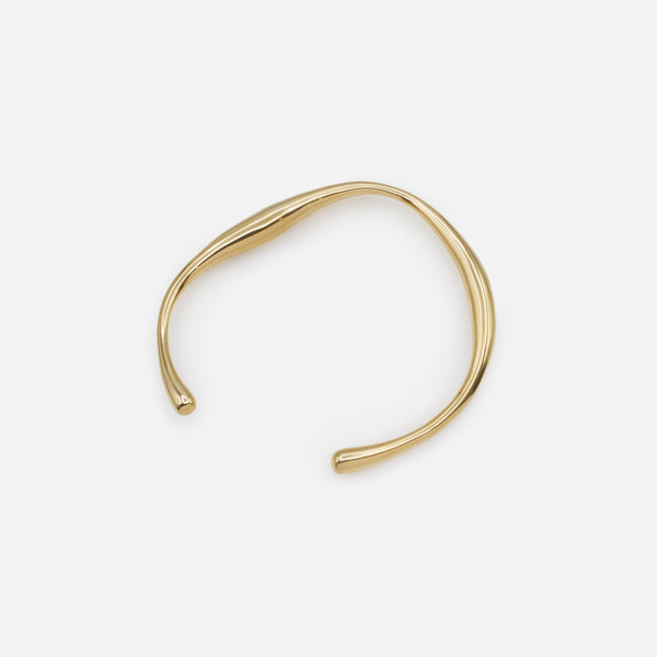 Load image into Gallery viewer, Rigid gold bracelet with irregular outline
