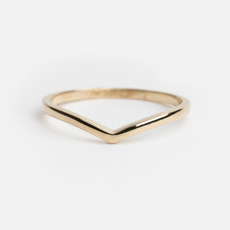 10K gold V ring