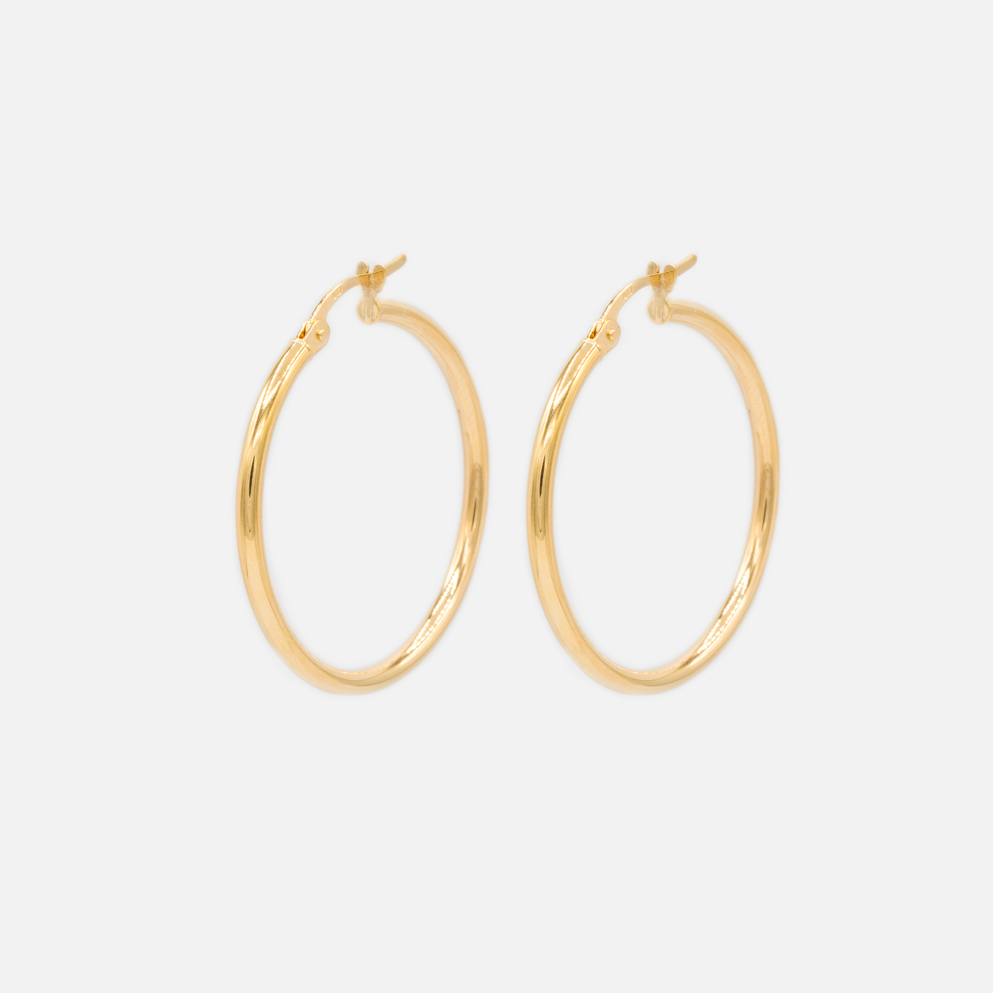 30mm hoop earrings in 10k yellow gold