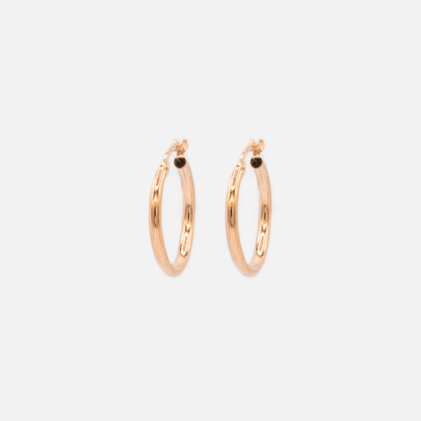 Load image into Gallery viewer, 20mm 10k yellow gold hoop earrings 
