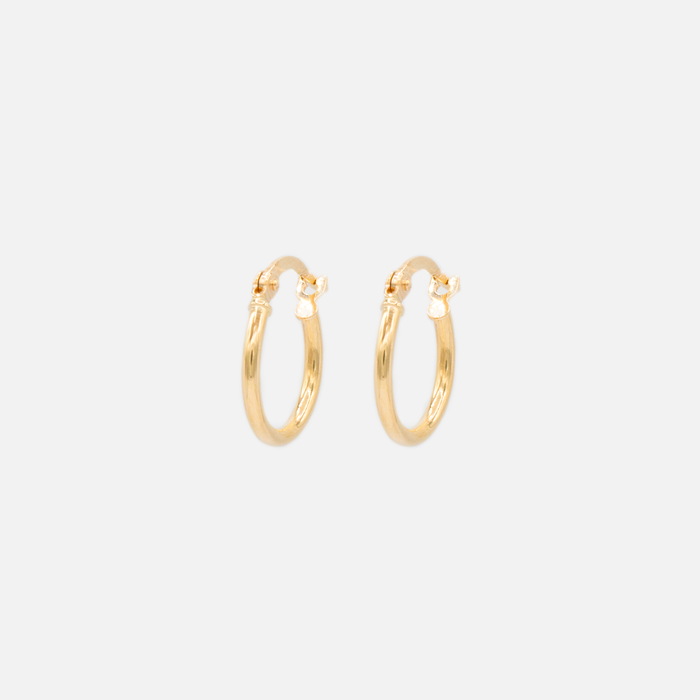 Boucles d'oreilles anneaux 15mm en or 10 carats