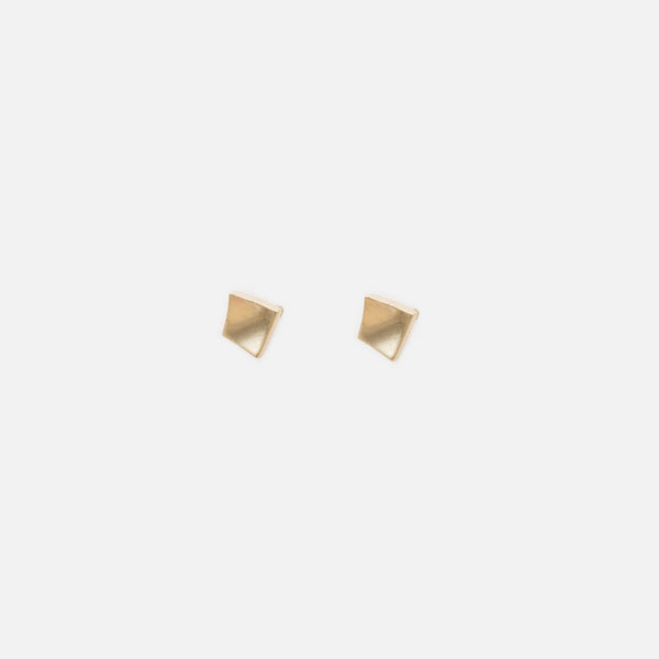 Load image into Gallery viewer, 10k yellow gold fixed square earrings 
