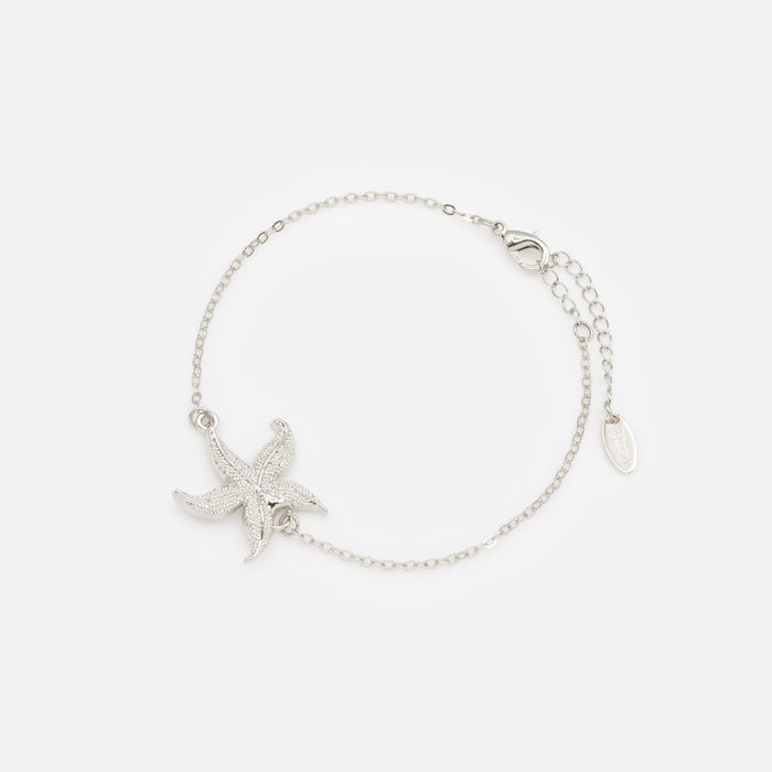 Silver starfish bracelet