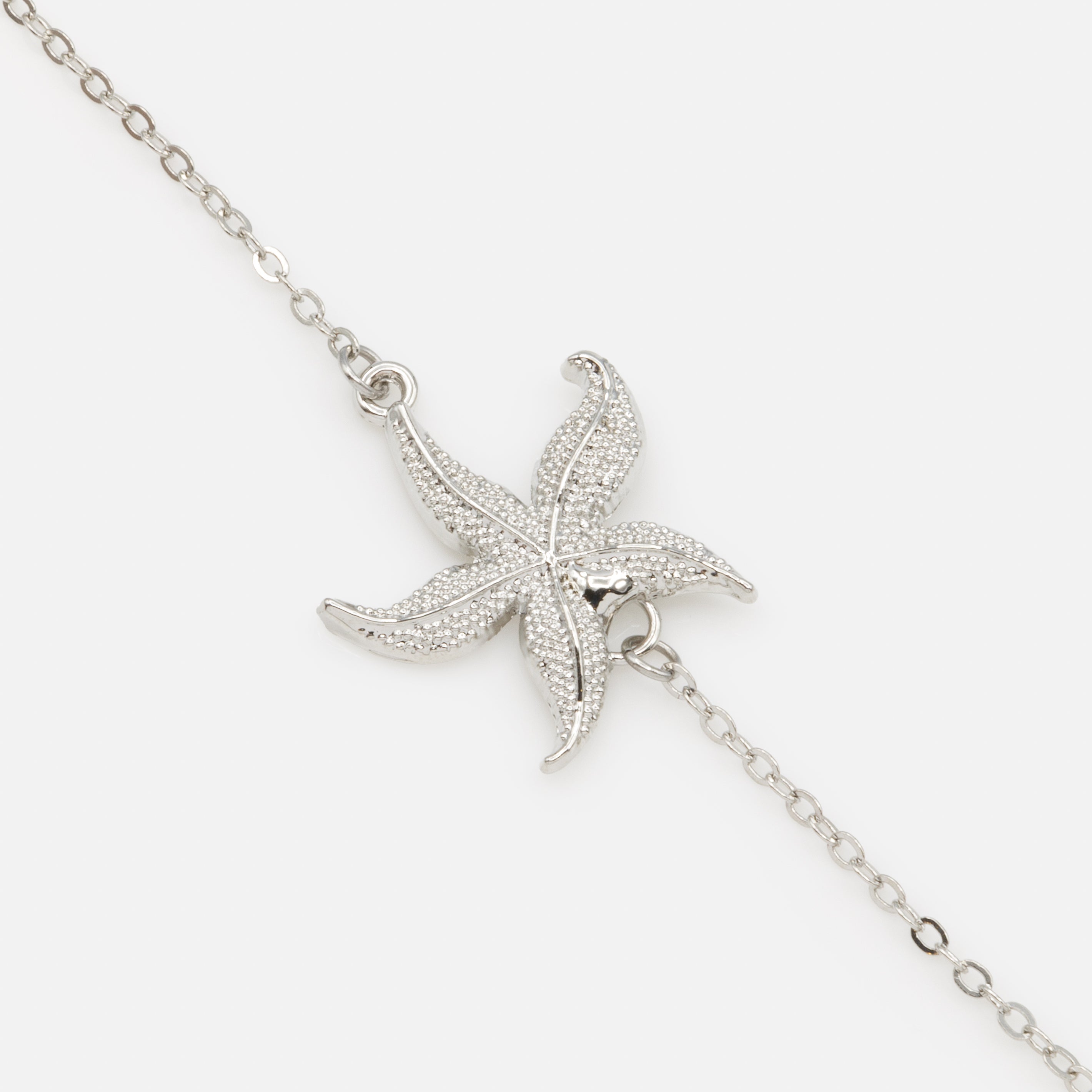 Silver starfish bracelet