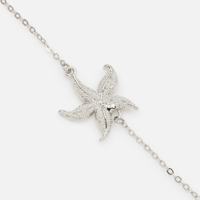 Silver starfish bracelet