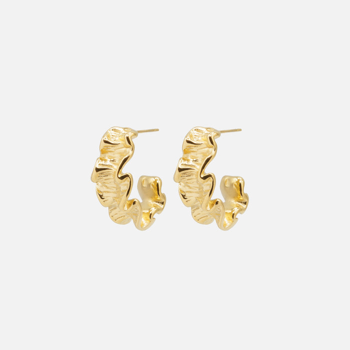 Golden coral earrings