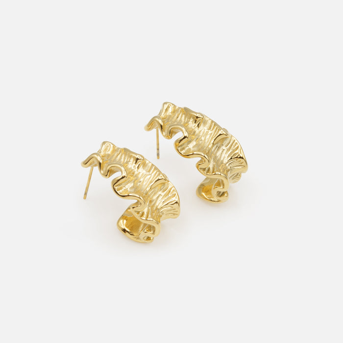 Golden coral earrings