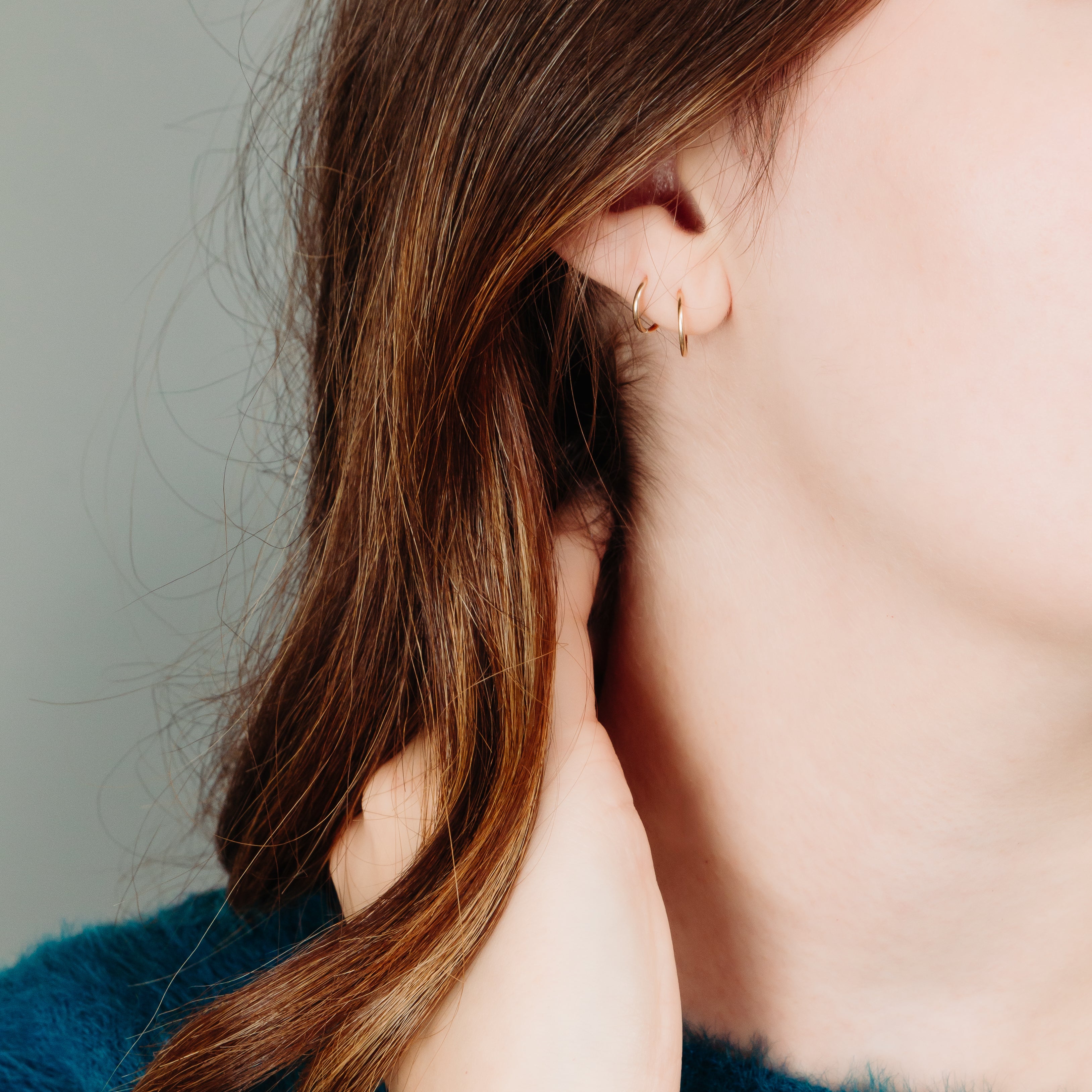 Boucles d'oreilles dormeuses 12 mm en or 10 carats