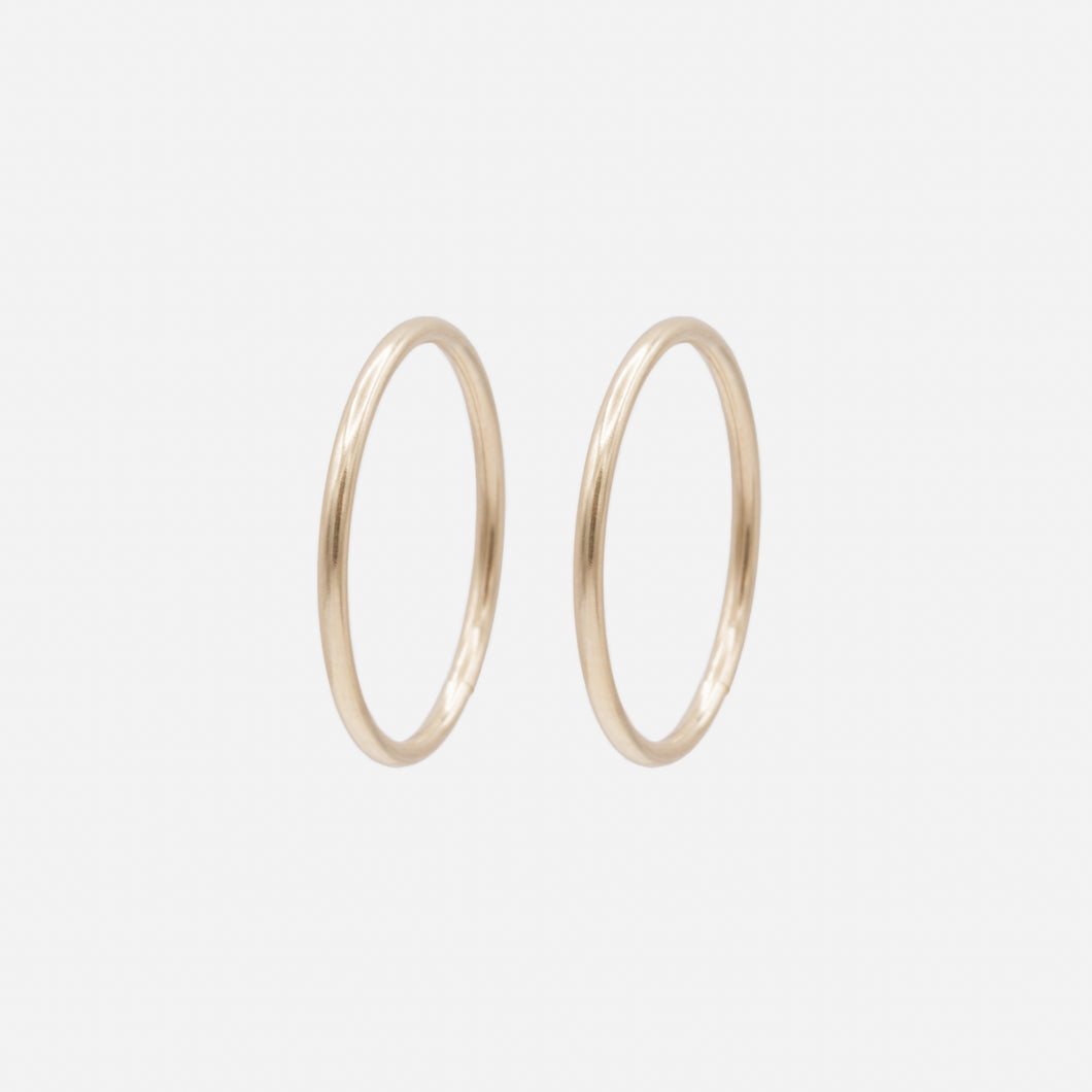 14mm Leverback Earrings in 10k Gold