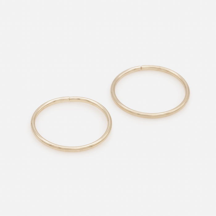 Boucles d'oreilles dormeuses 14 mm en or 10 carats