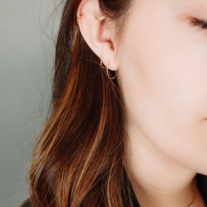 Boucles d'oreilles dormeuses 16 mm en or 10 carats