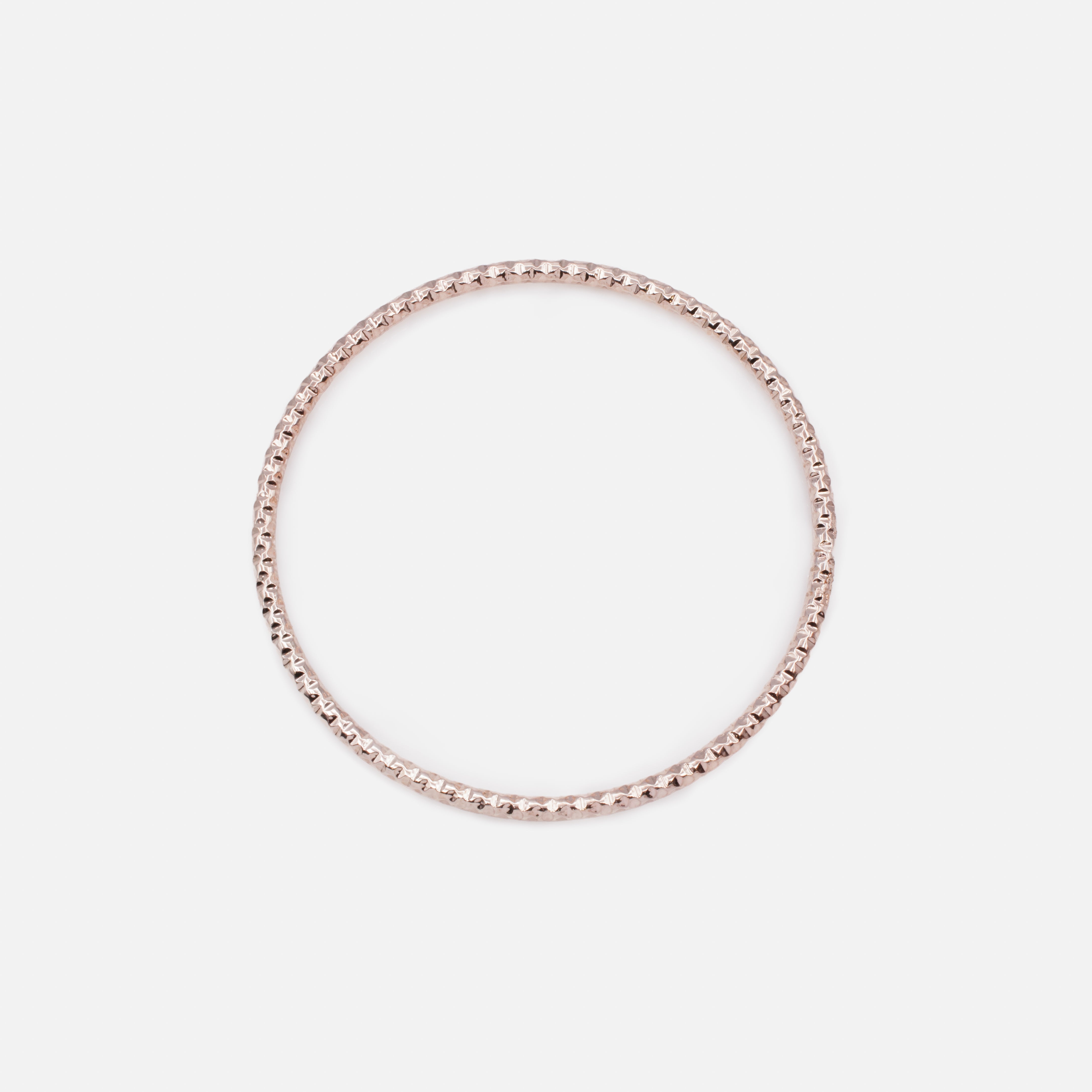 Trio of 3-tone textured rigid bracelets