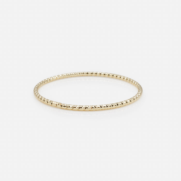 Trio of 3-tone textured rigid bracelets