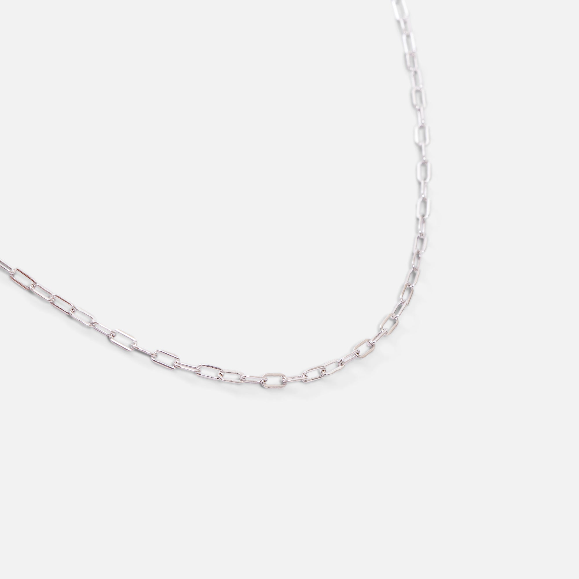 18'' sterling silver square link chain