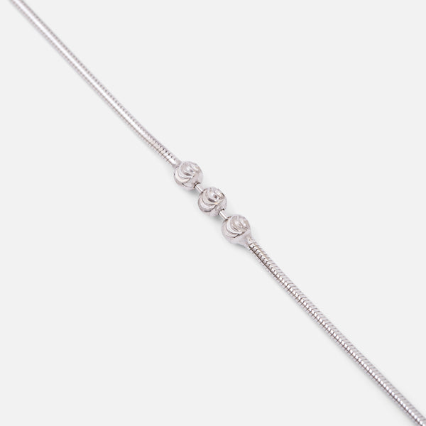 Load image into Gallery viewer, Sterling silver anklet chain with beads
