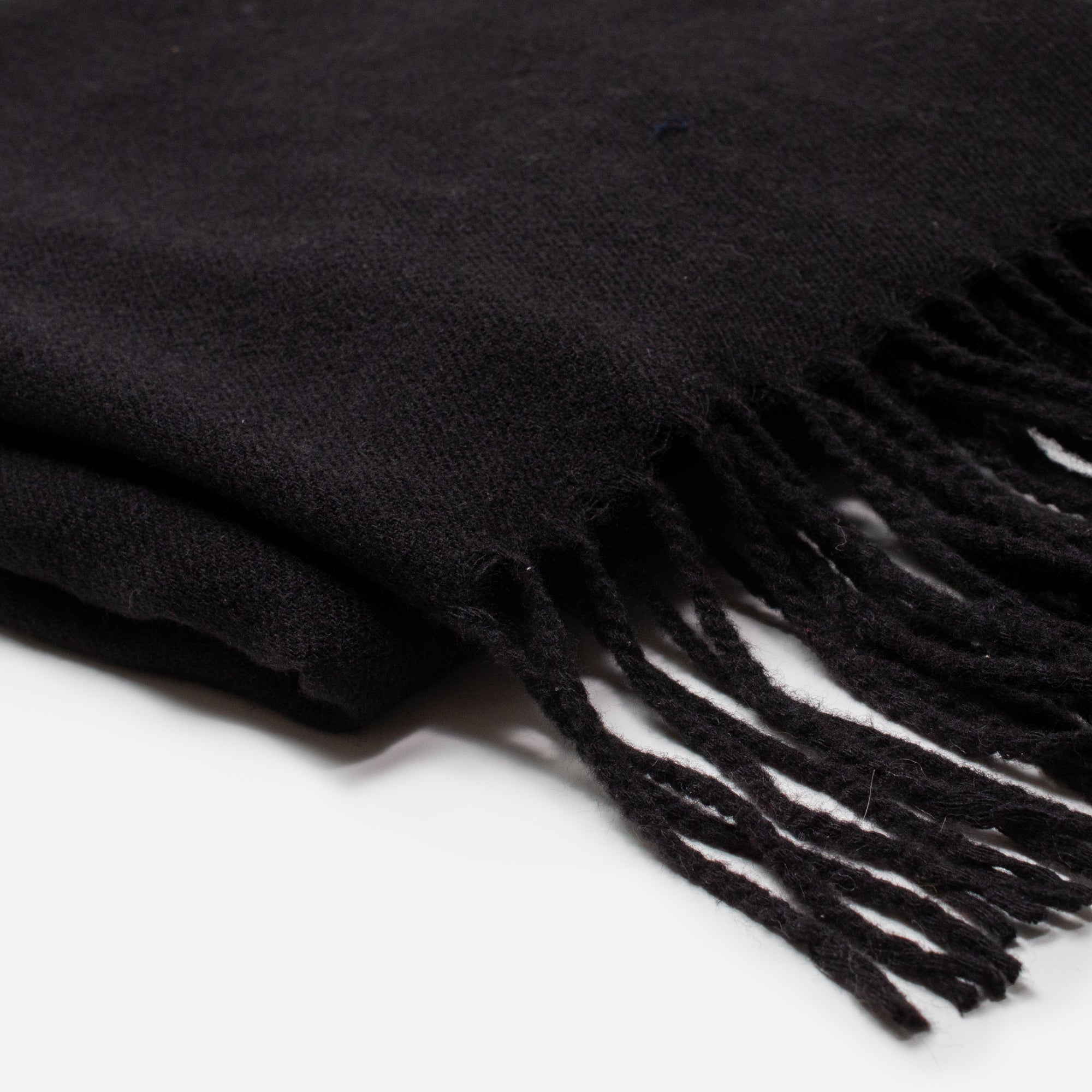 Black fringed scarf