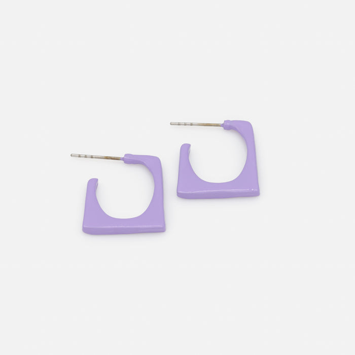 Boucles d'oreilles originales mauves