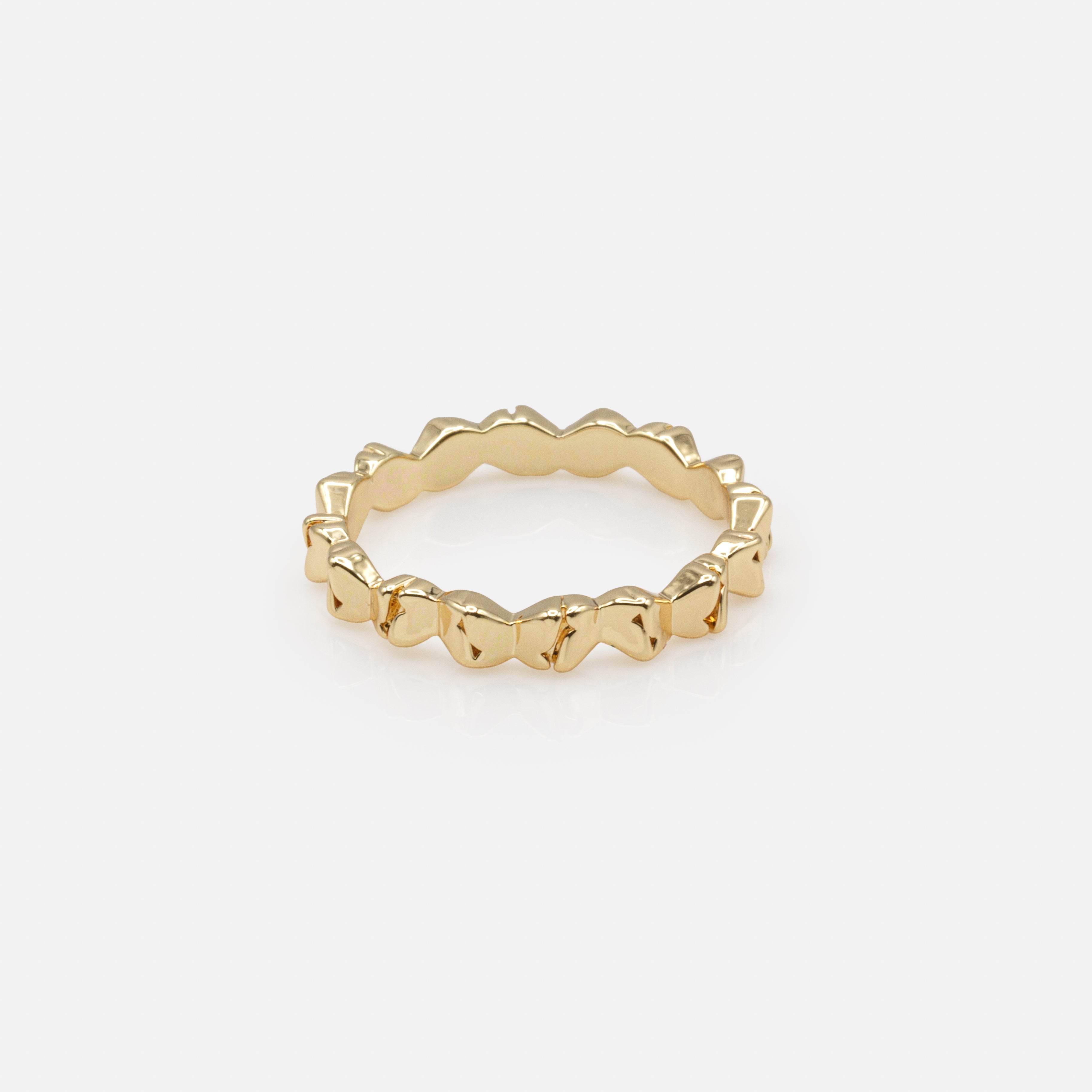 Bague dorée couronne de papillons