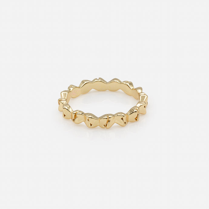Bague dorée couronne de papillons
