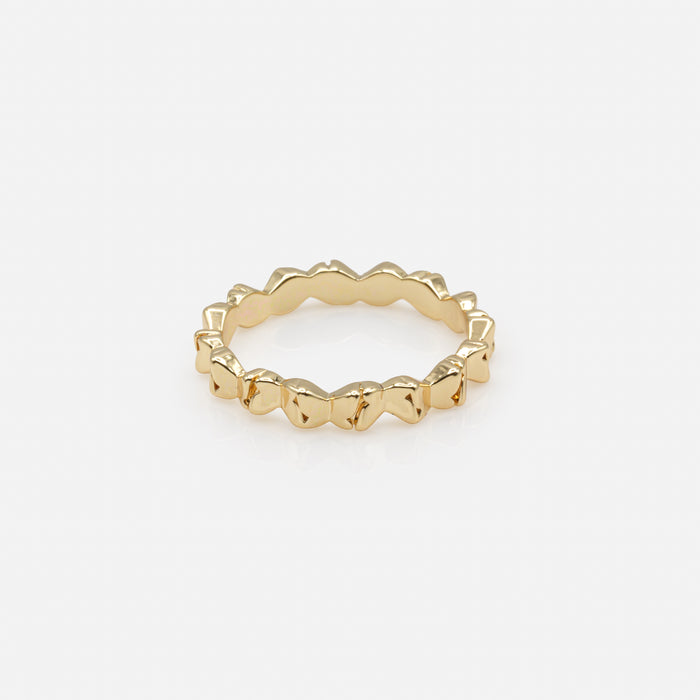 Bague dorée couronne de papillons