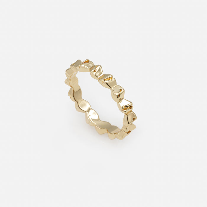 Bague dorée couronne de papillons