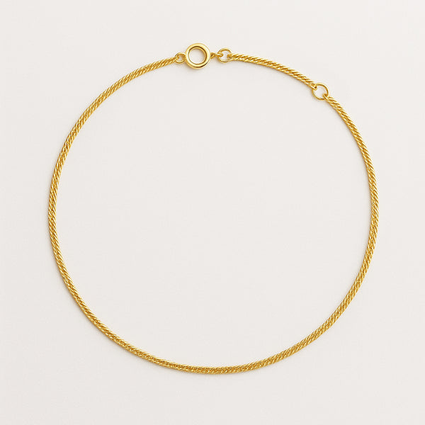 Charger l&#39;image dans la galerie, Chaîne de cheville Singapour en or 10 carats
