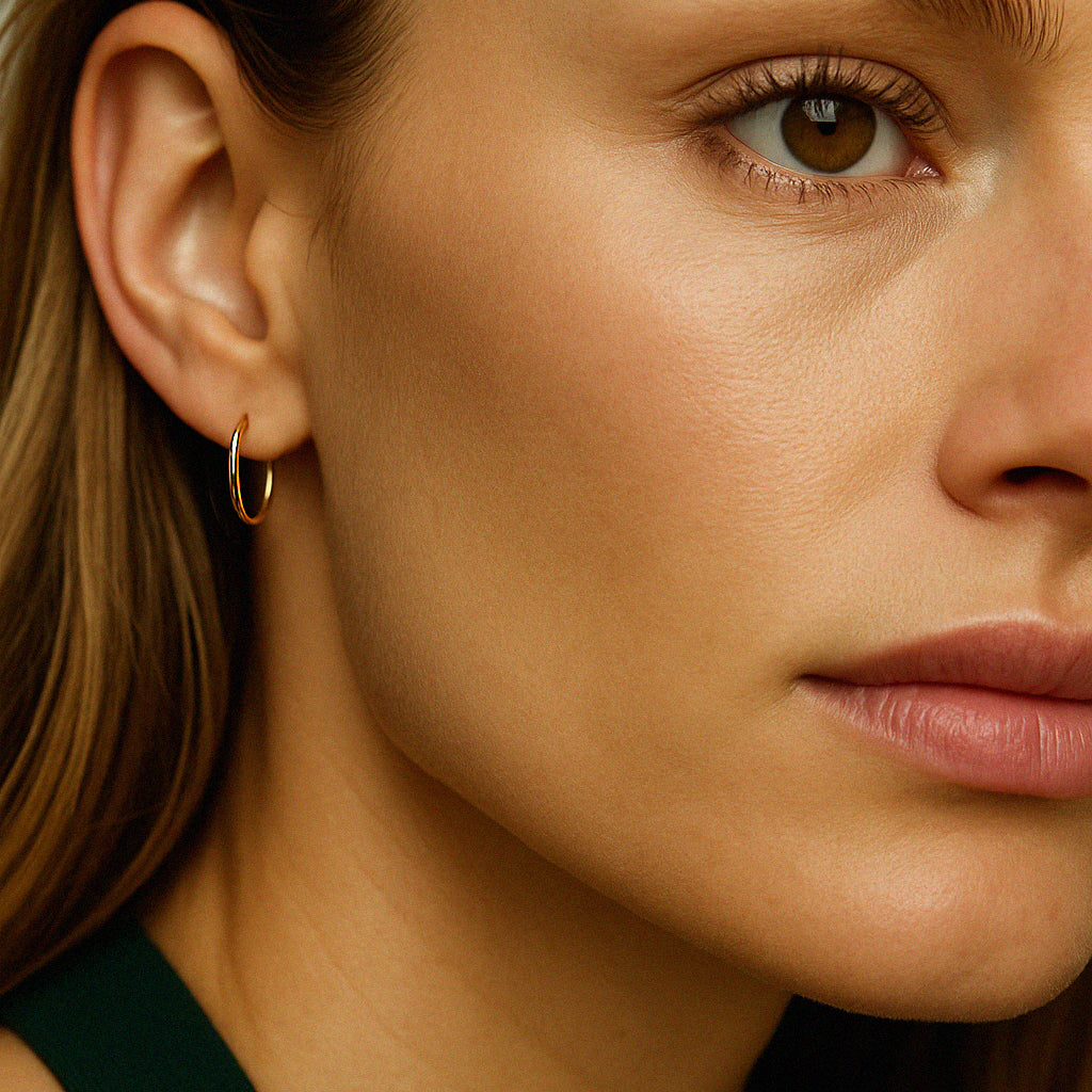 Boucles d’oreilles dormeuses 12 mm en or 10 carats