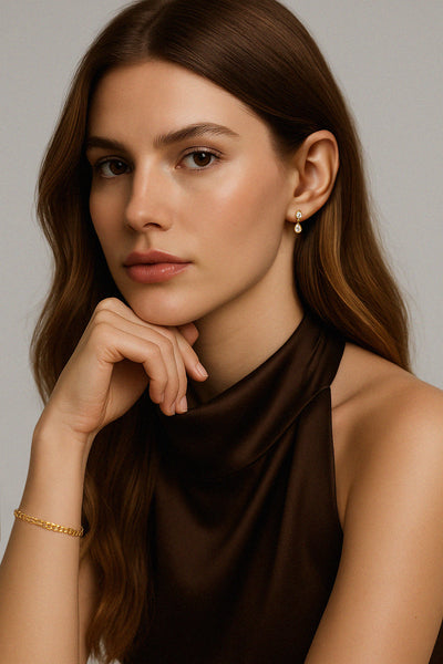 Charger l&#39;image dans la galerie, Bracelet à mailles gourmette plates en or vermeil
