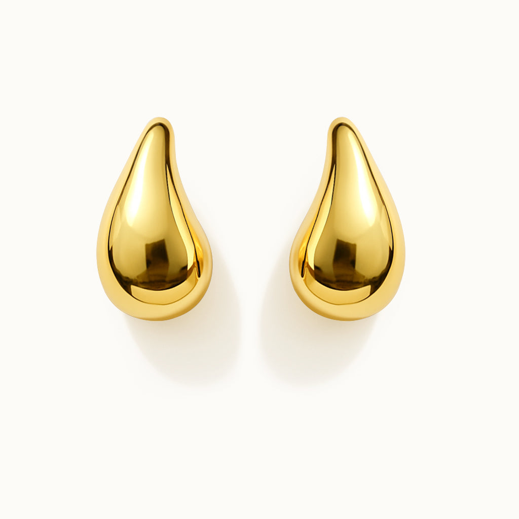 Boucle d'oreilles en forme de goutte en or vermeil