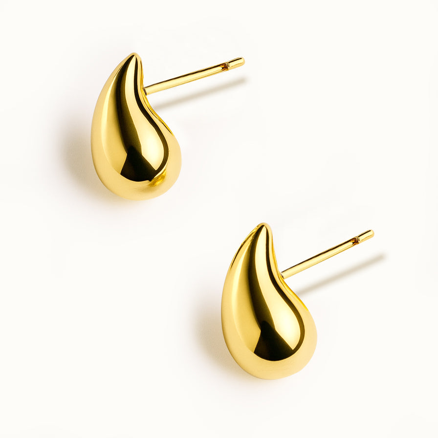 Boucle d'oreilles en forme de goutte en or vermeil
