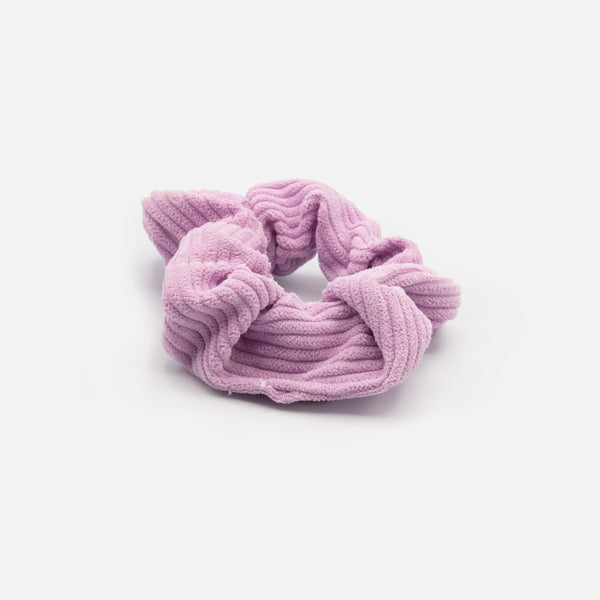 Load image into Gallery viewer, Lilac ribbed scrunchie
